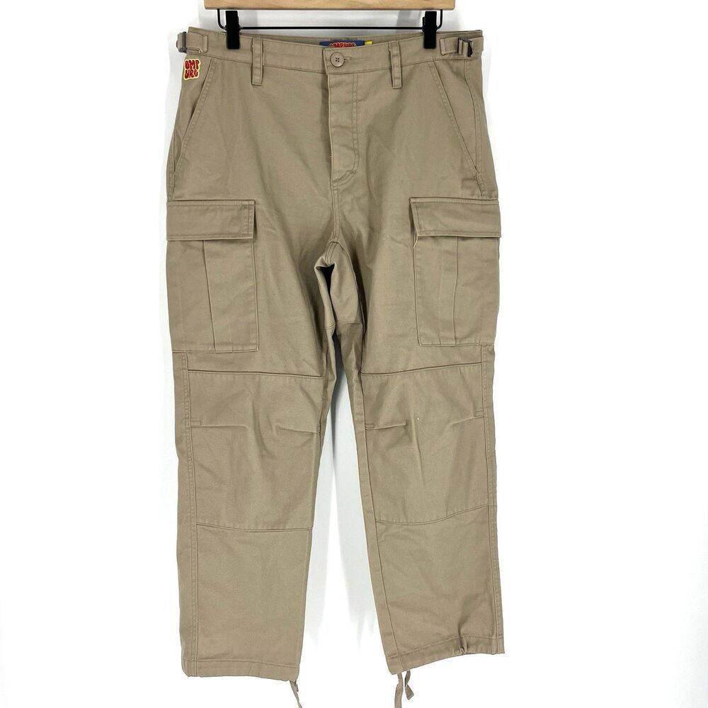 Empyre Pants Size 30x28 Mens Khaki Utility Adjustable Waist Workwear Relax Cargo